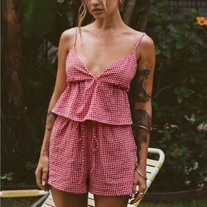 Princess Polly Lillie Set Red gingham